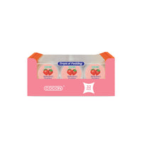 Low calorie snacks strawberry pudding multipack in clear wrapping, showing strawberry pudding cups and a “32 pack” label on a pink sleeve.

سناكات قليلة السعرات — باك بودينغ فراولة داخل تغليف شفاف، تظهر أكواب بودينغ الفراولة مع علامة “32 باك” على غلاف وردي.